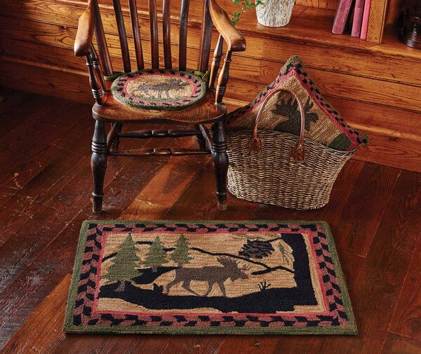 hooked rug moose park pinit